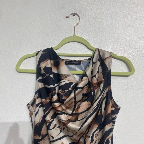 Adrienne Landau Spice Tiger Print Sleeveless Blouse Sz s - Picture 2 of 10